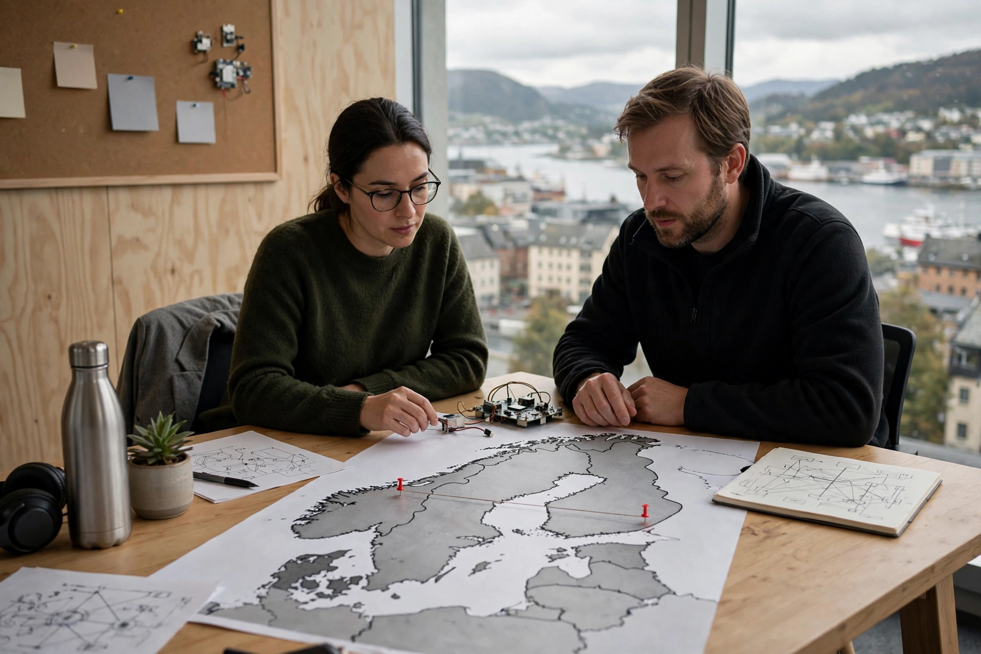Illustration of Norwegian AI startups