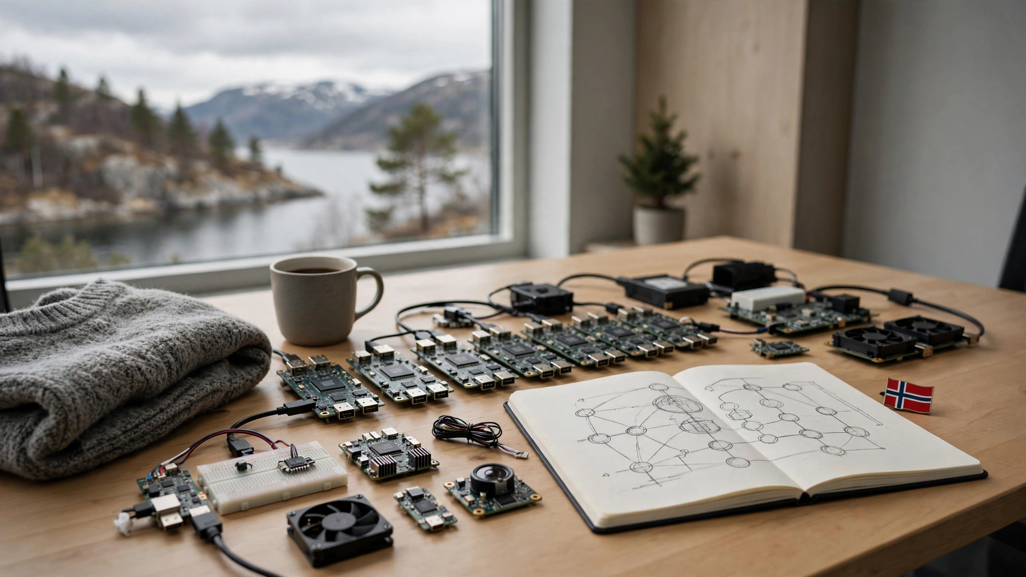 Illustration of developers working on open AI systems